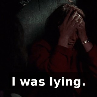 I was lying.