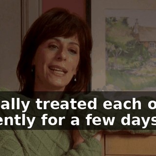 actually treated each other decently for a few days.