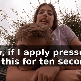 Now, if I apply pressure like this for ten seconds,