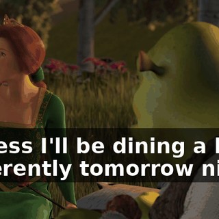 I guess I'll be dining a little differently tomorrow night.