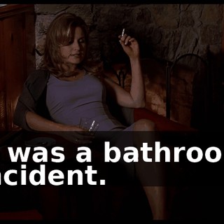 It was a bathroom incident.