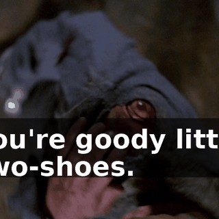 You're goody little two-shoes.