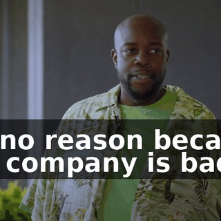 for no reason because the company is bad.