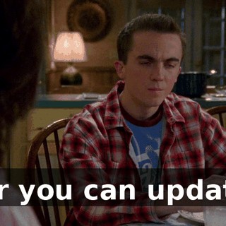 Or you can update