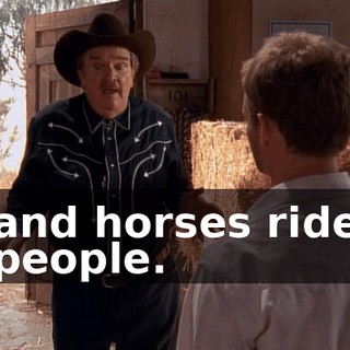 and horses ride people.