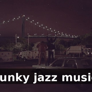 [funky jazz music]