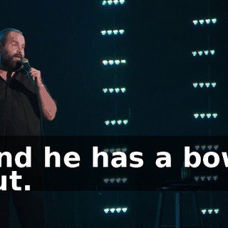 And he has a bowl cut.