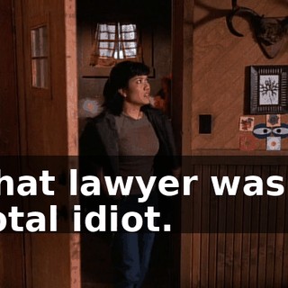 That lawyer was a total idiot.