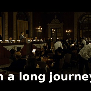 in a long journey.