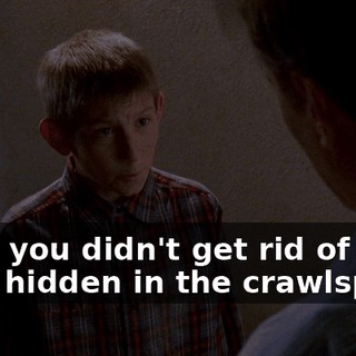 Well, you didn't get rid of the ones hidden in the crawlspace.