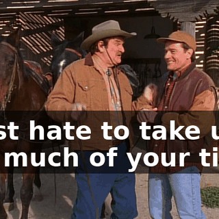 I just hate to take up too much of your time.