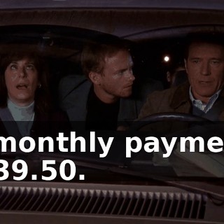 in monthly payments of $39.50.