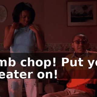 Lamb chop! Put your sweater on!