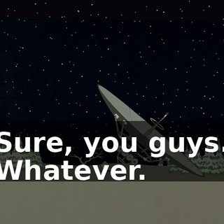 Sure, you guys. Whatever.