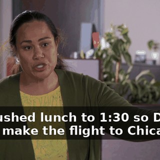 We pushed lunch to 1:30 so Dennis could make the flight to Chicago.