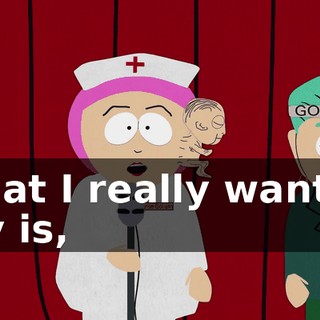 What I really want to say is,