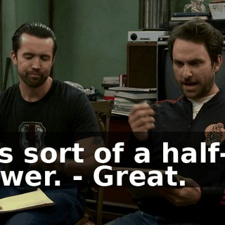 - It's sort of a half-full answer. - Great.