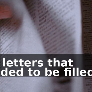 the letters that needed to be filled in.