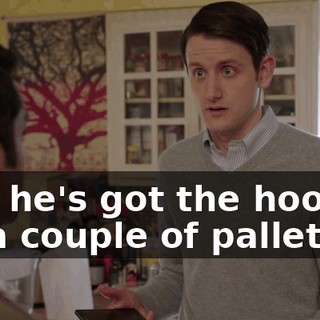 and he's got the hookup on a couple of pallets
