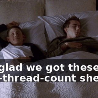 I'm glad we got these 600-thread-count sheets.