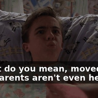 What do you mean, moved up? My parents aren't even here.