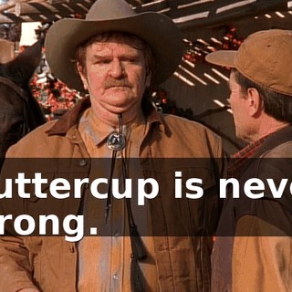 Buttercup is never wrong.