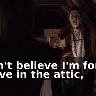 I can't believe I'm forced to live in the attic,