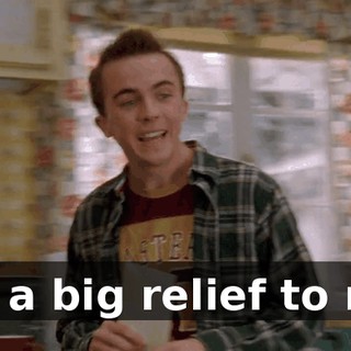 It's a big relief to me.