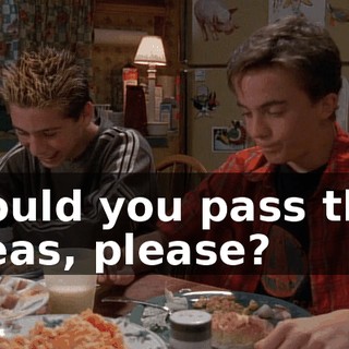Could you pass the peas, please?