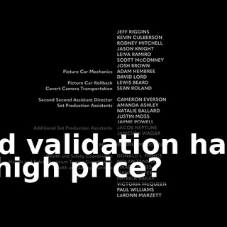♪ Did validation have a high price? ♪