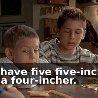 You have five five-inchers and a four-incher.