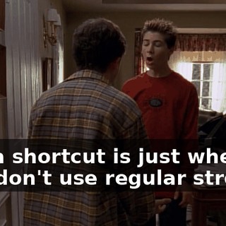 No, a shortcut is just when you don't use regular streets.