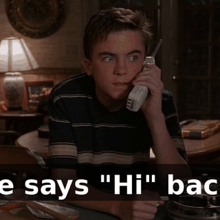He says "Hi" back.