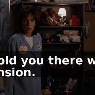 I told you there was tension.
