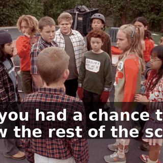 but you had a chance to show the rest of the school
