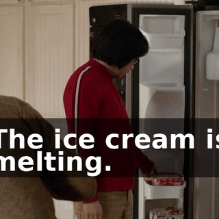 The ice cream is melting.