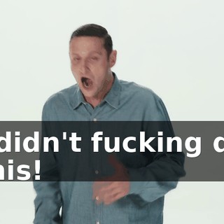 I didn't fucking do this!