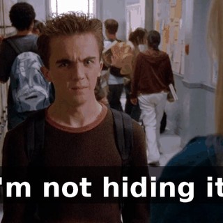 I'm not hiding it.