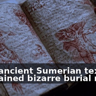 this ancient Sumerian text contained bizarre burial rites,