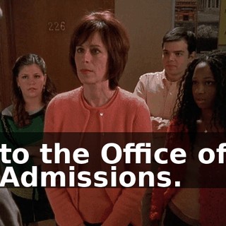 to the Office of Admissions.