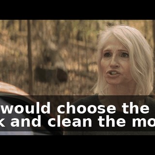 She would choose the bank and clean the money.