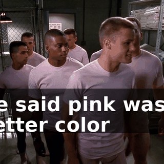 He said pink was a better color