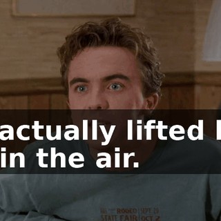 he actually lifted him up in the air.