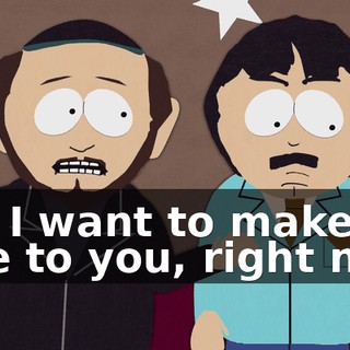 But I want to make love to you, right now.