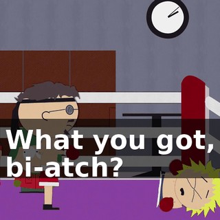 What you got, bi-atch?