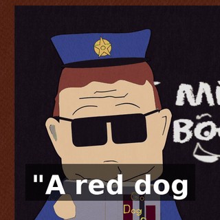 "A red dog