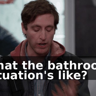 what the bathroom situation's like?