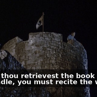 When thou retrievest the book from its cradle, you must recite the words,