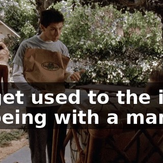 to get used to the idea of being with a man.