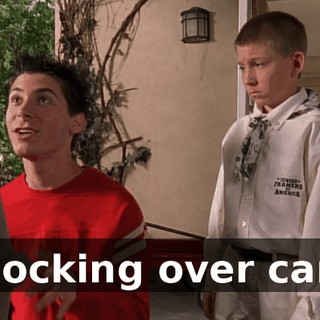 knocking over cars,